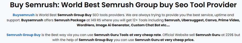 semrush group buy conc