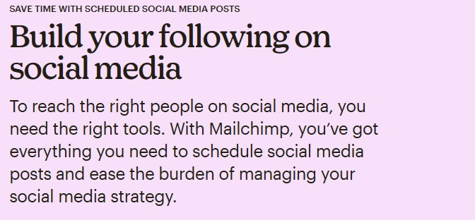 mailchimp social media